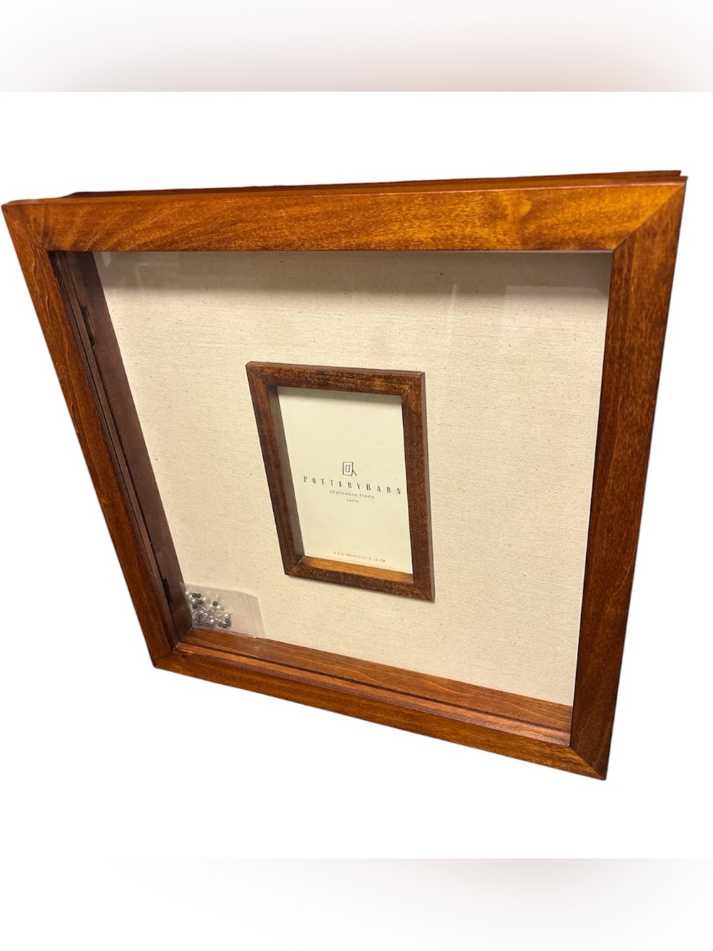 Pottery Barn Mahogany Shadowbox